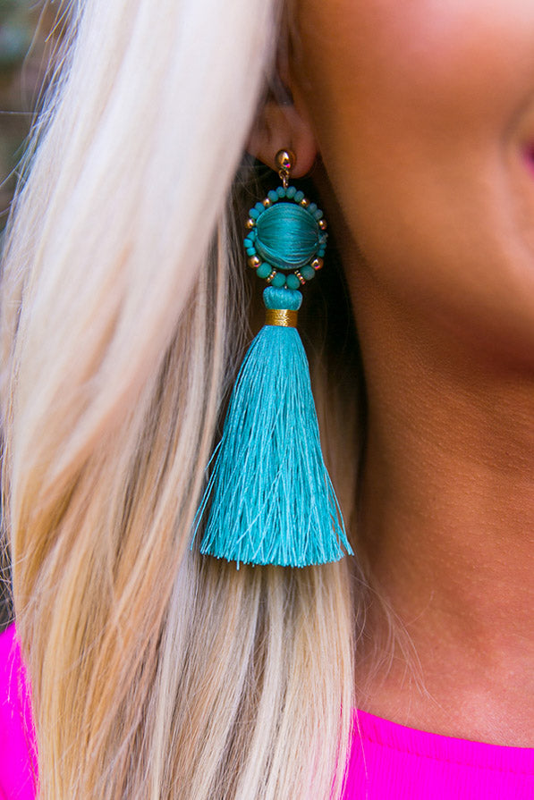 Jedi Tassel Earrings (Aqua) – Table Tonic